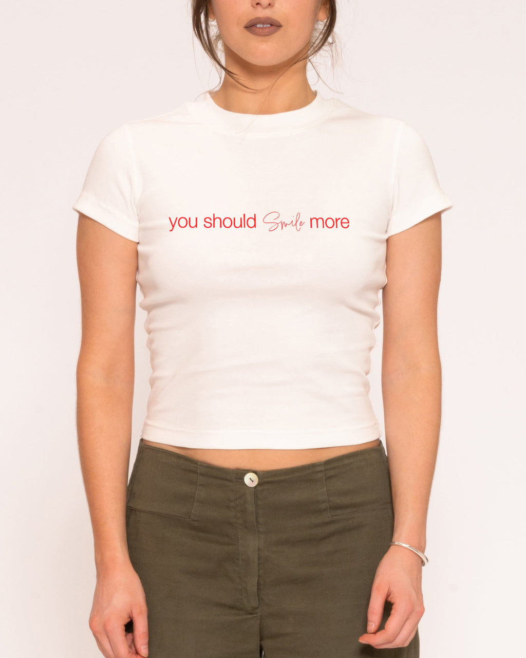 You Should Smile More Longline Baby Tee product image 3