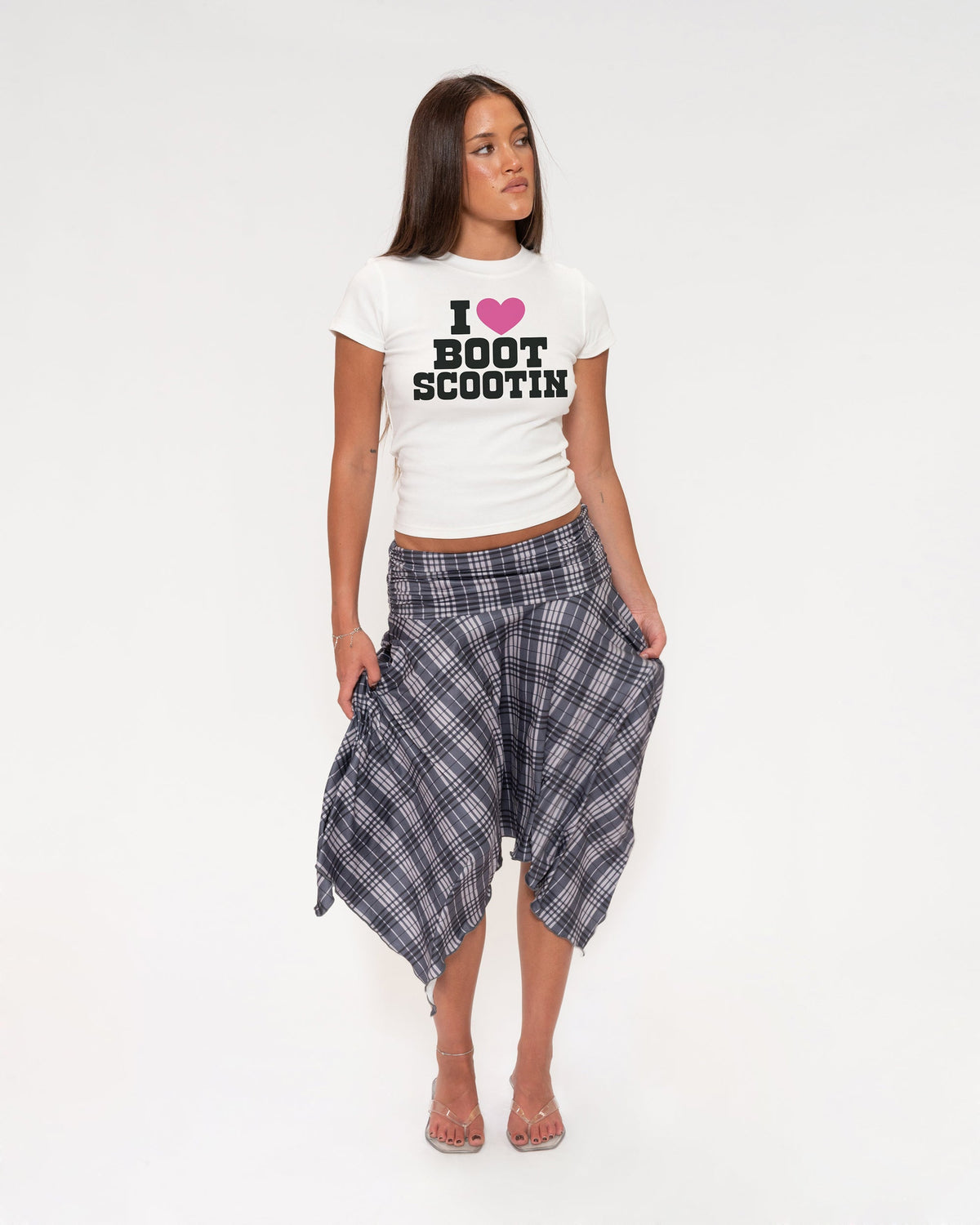 I Love Boot Scootin Longline Baby Tee product image 2