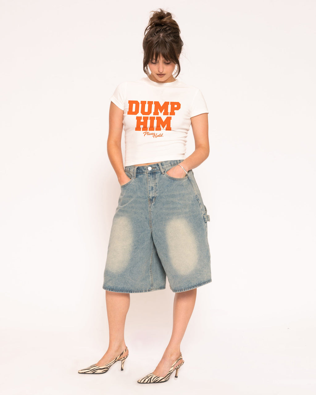 Dump Him Longline Baby Tee product image 2