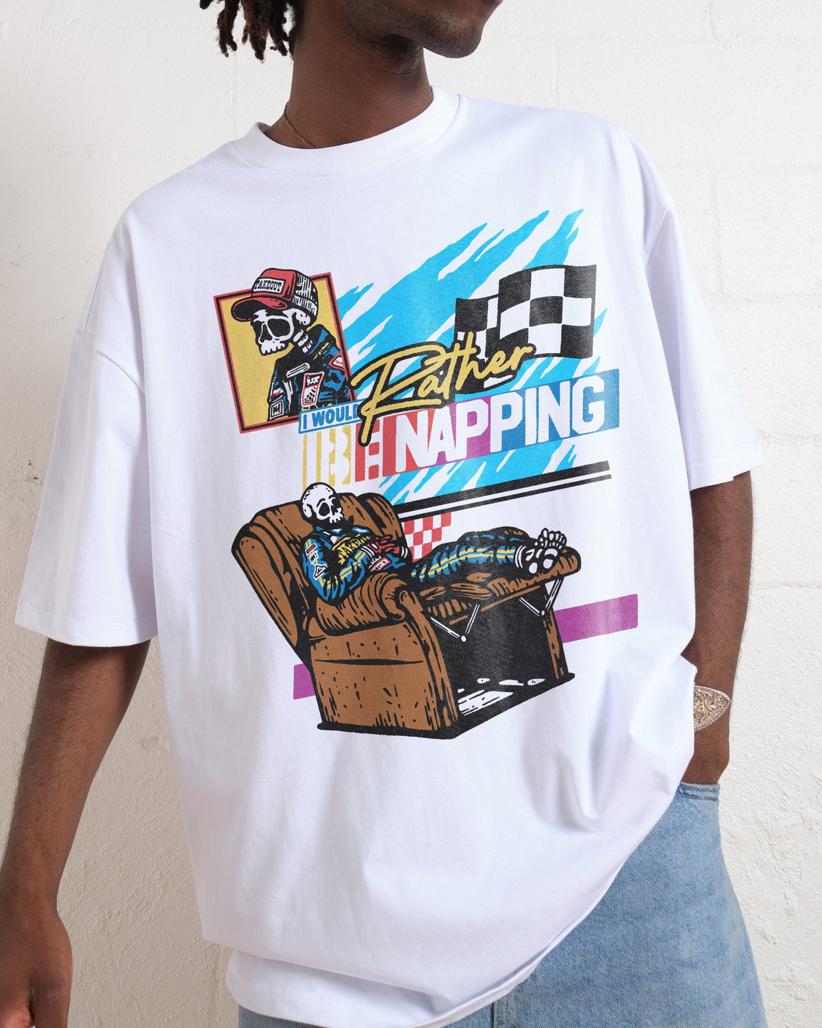 I Would Rather Be Napping Oversized Tee product image 2