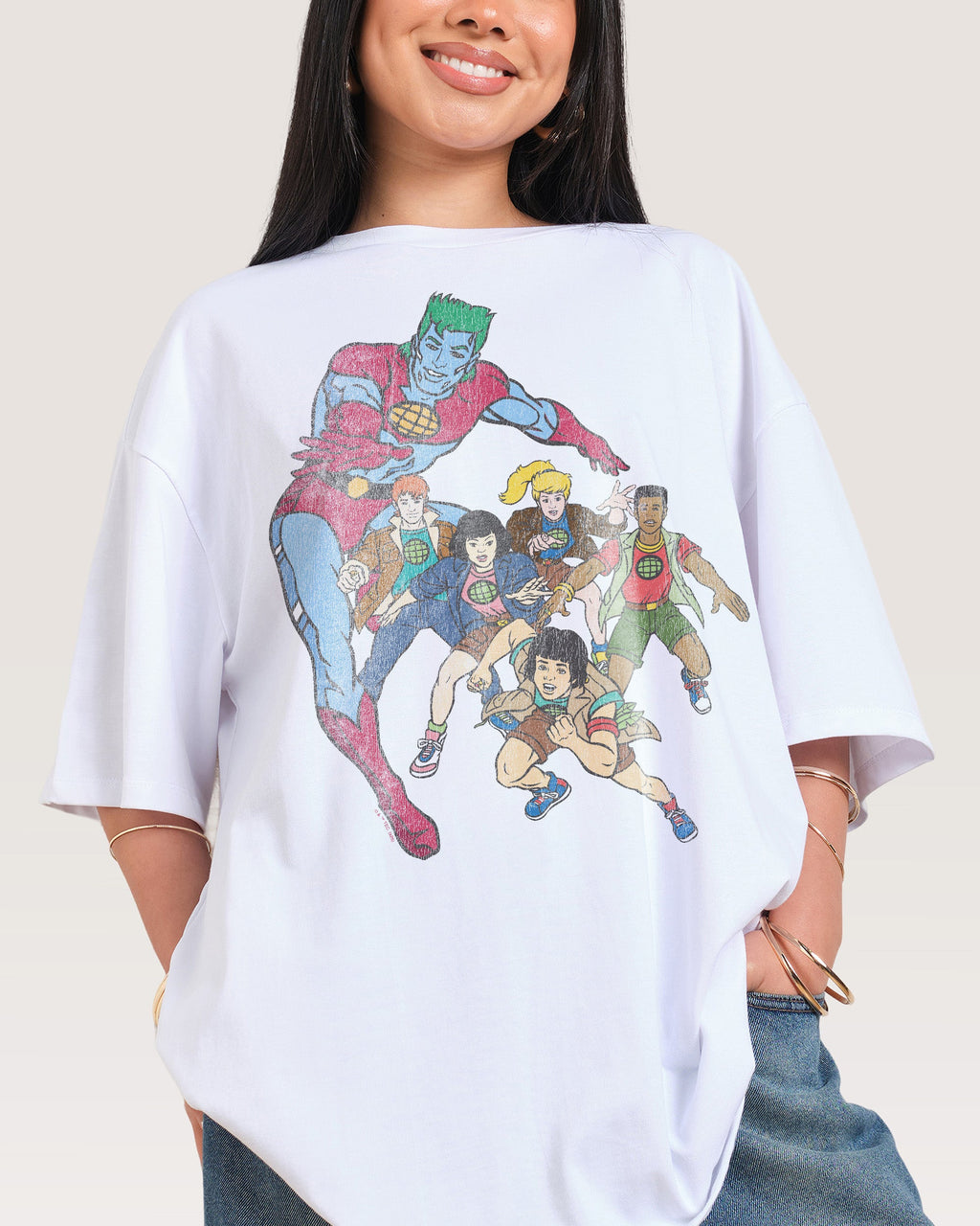 Vintage Captain Planet Oversized Tee product image 2