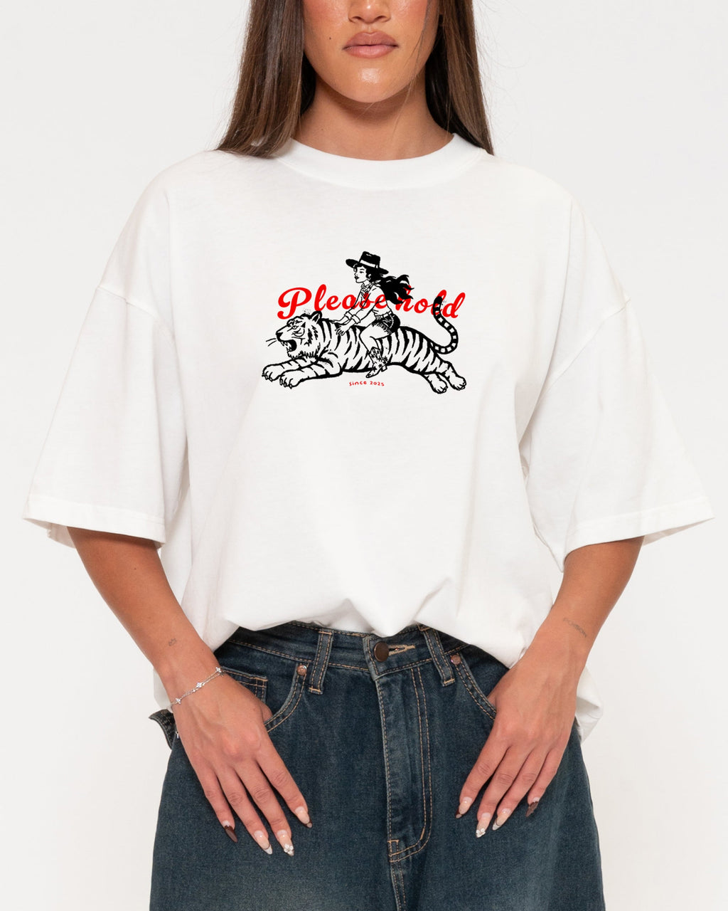 Please Hold Hell Cat Boxy Tee product image 1
