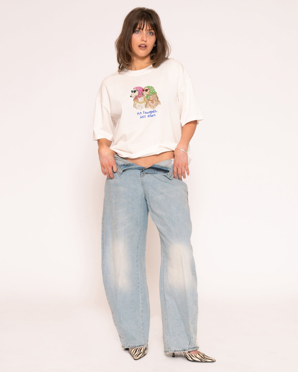 No Thoughts, Just Vibes Boxy Tee product image 2