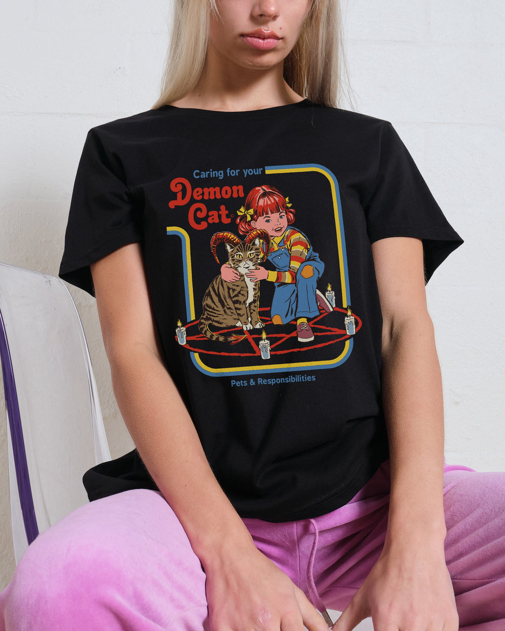 Caring for Your Demon Cat Women's Tee product image 1