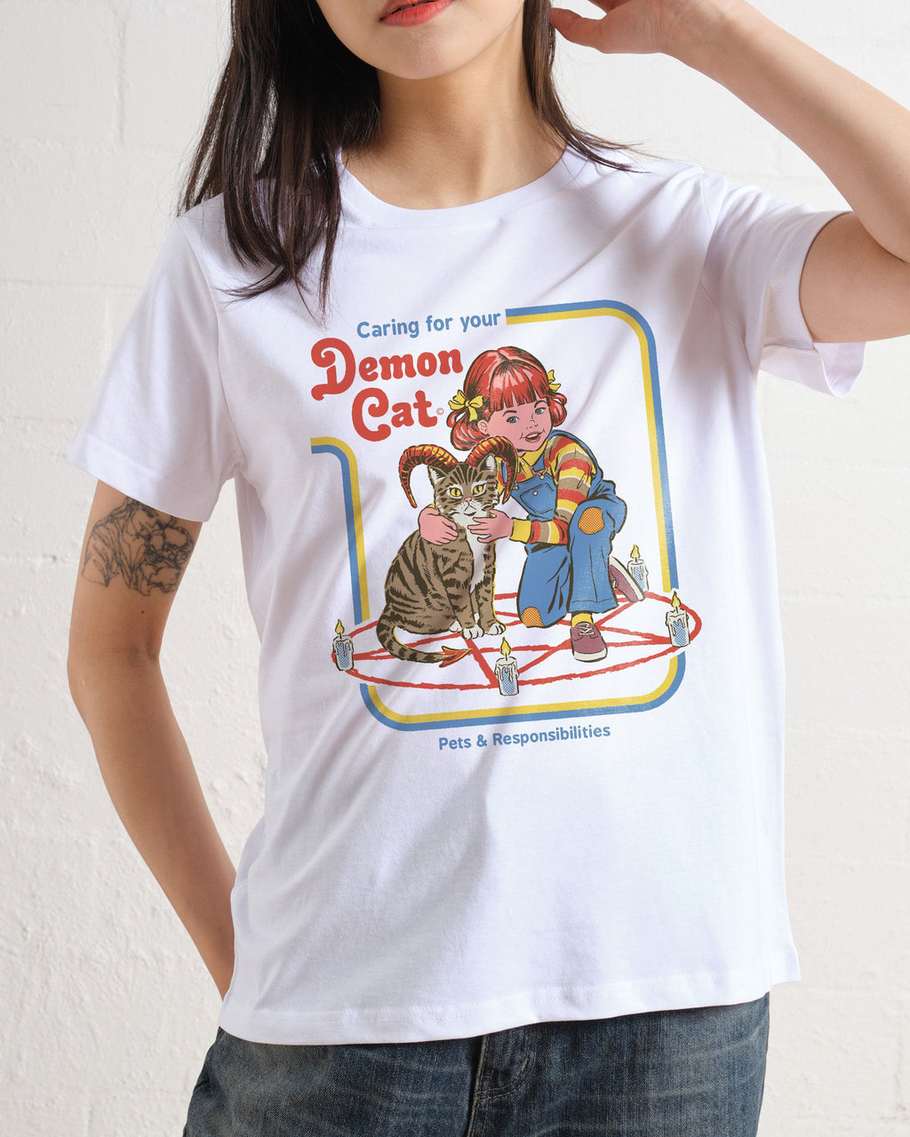 Caring for Your Demon Cat Women's Tee product image 2