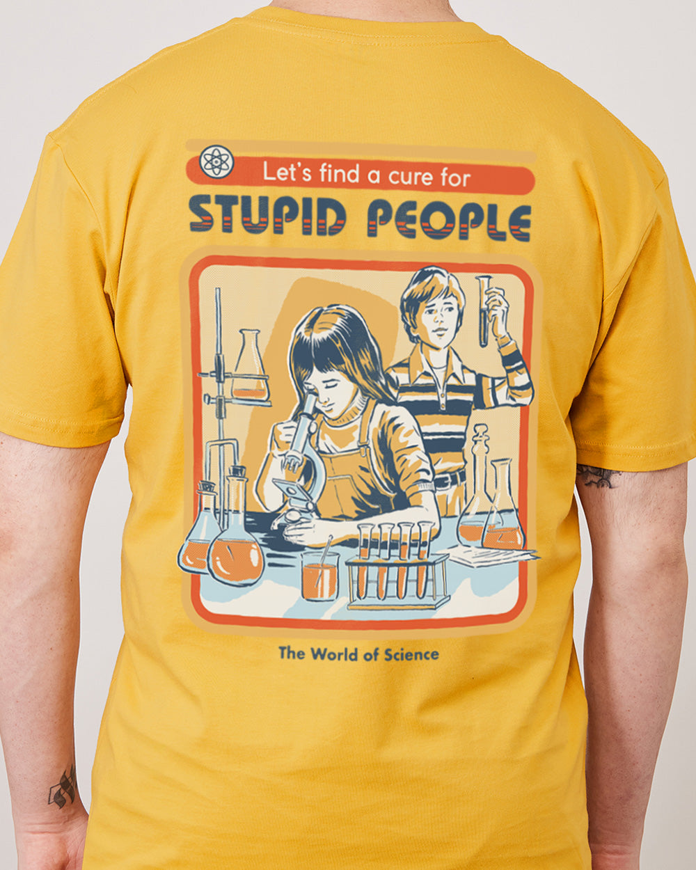 Let's Find a Cure for Stupid People Front and Back T-Shirt product image 5
