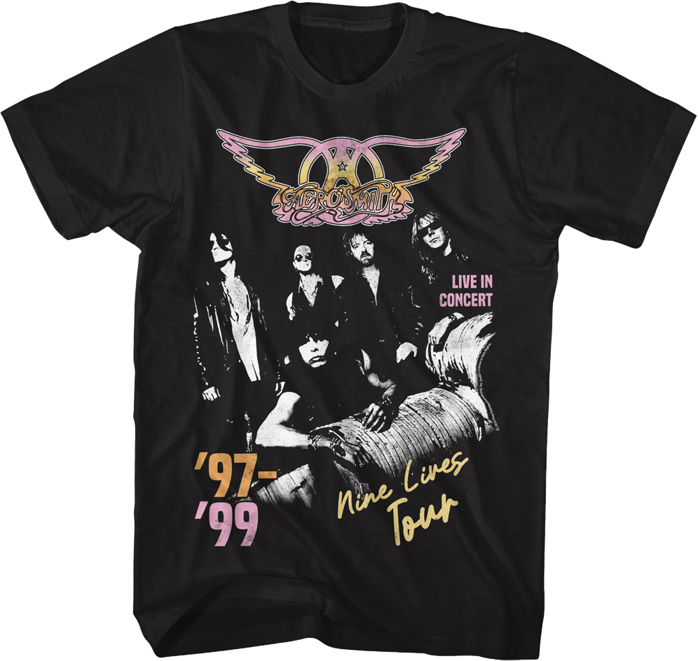 '97-'99 Nine Lives Tour Aerosmith T-Shirt product image 1