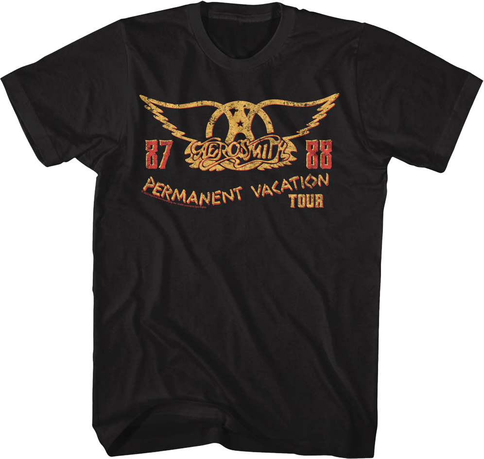 87-88 Permanent Vacation Tour Aerosmith T-Shirt product image 1