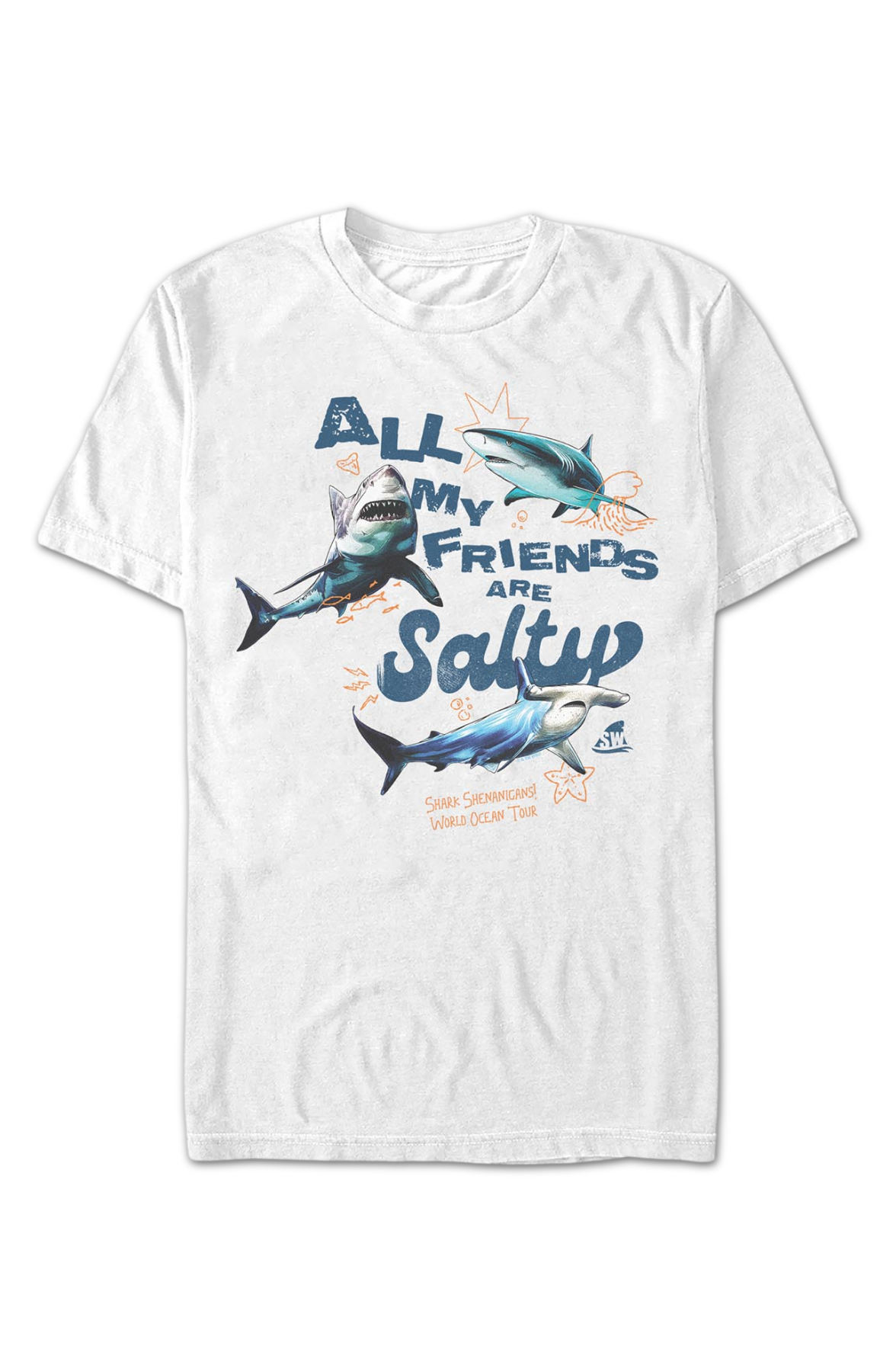 All My Friends Are Salty Shark Week T-Shirt product image 2