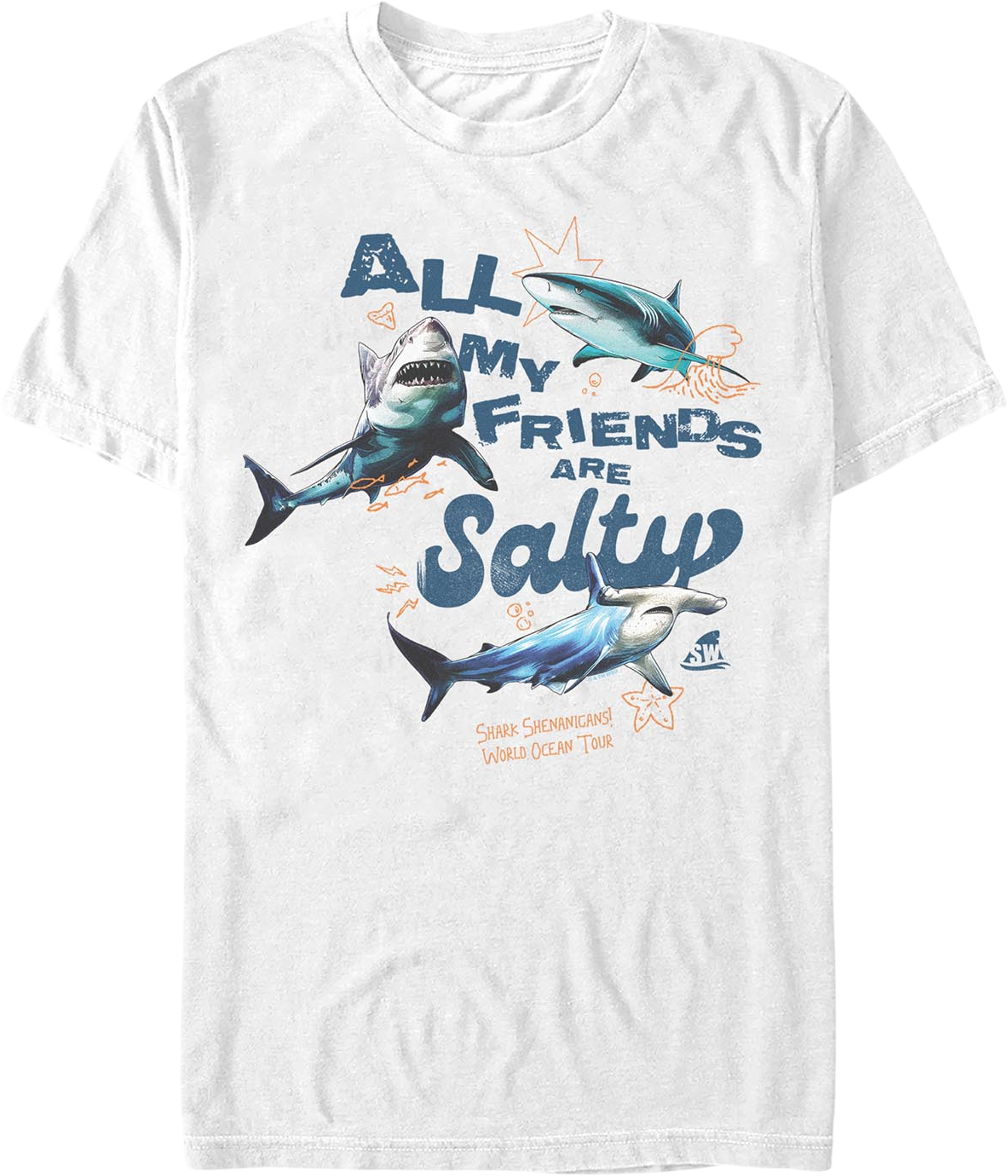 All My Friends Are Salty Shark Week T-Shirt product image 1