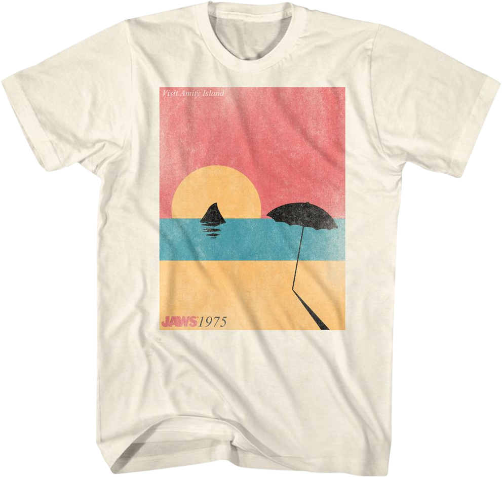 Visit Amity Island 1975 Jaws T-Shirt product image 1
