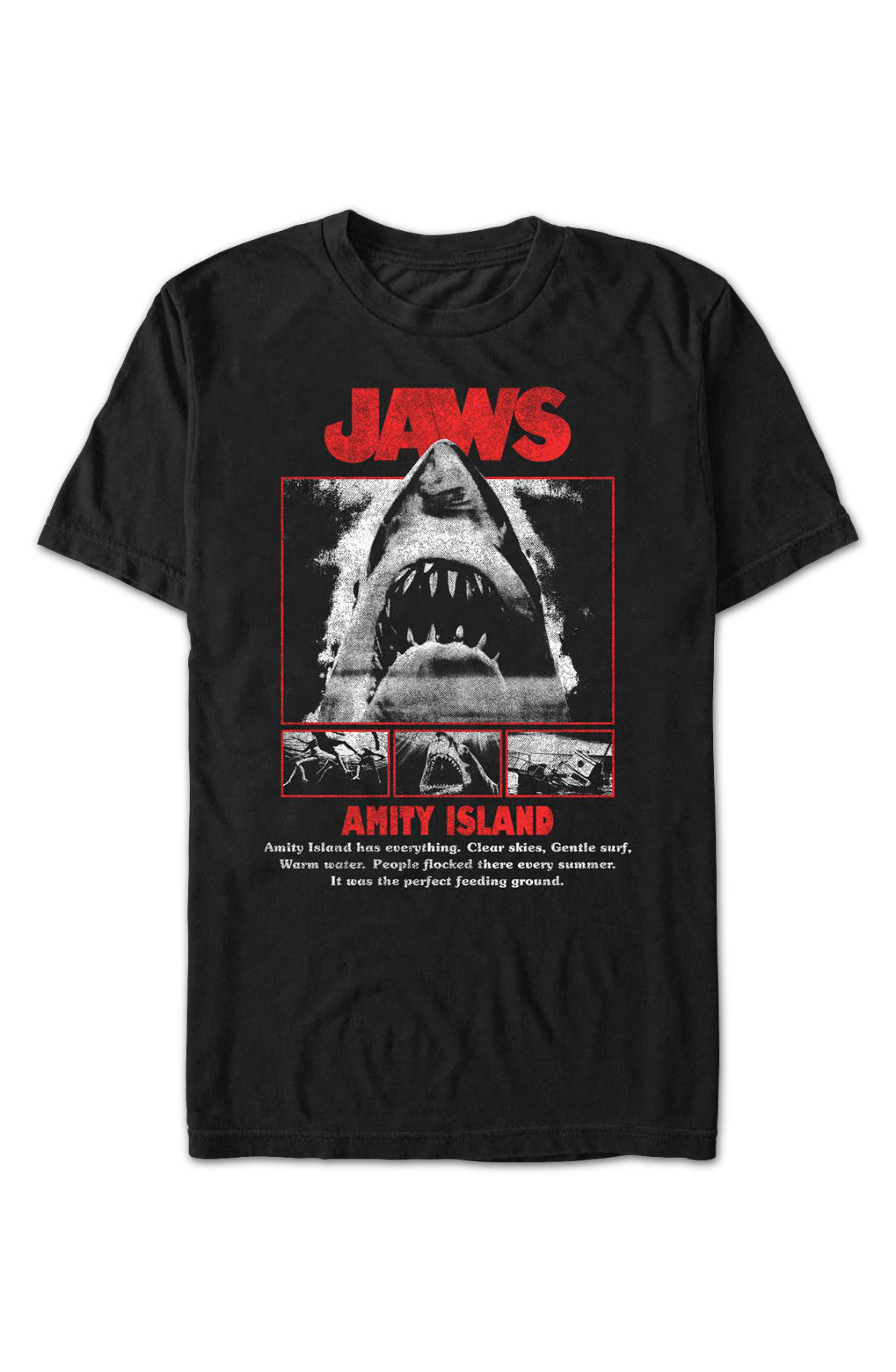 Amity Island Shark Collage Jaws T-Shirt product image 2