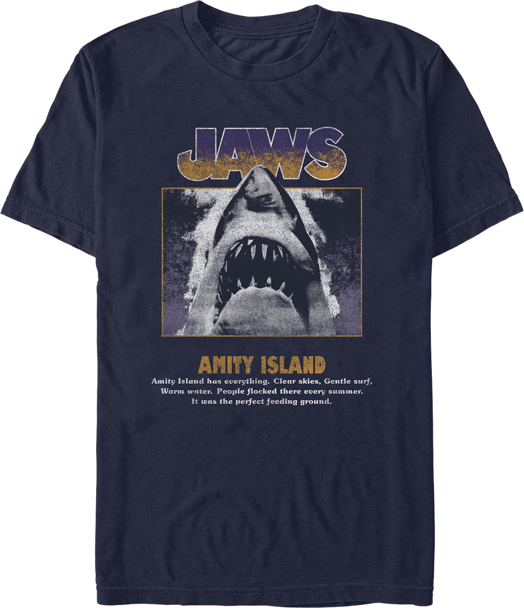 Amity Island Tagline Jaws T-Shirt product image 1