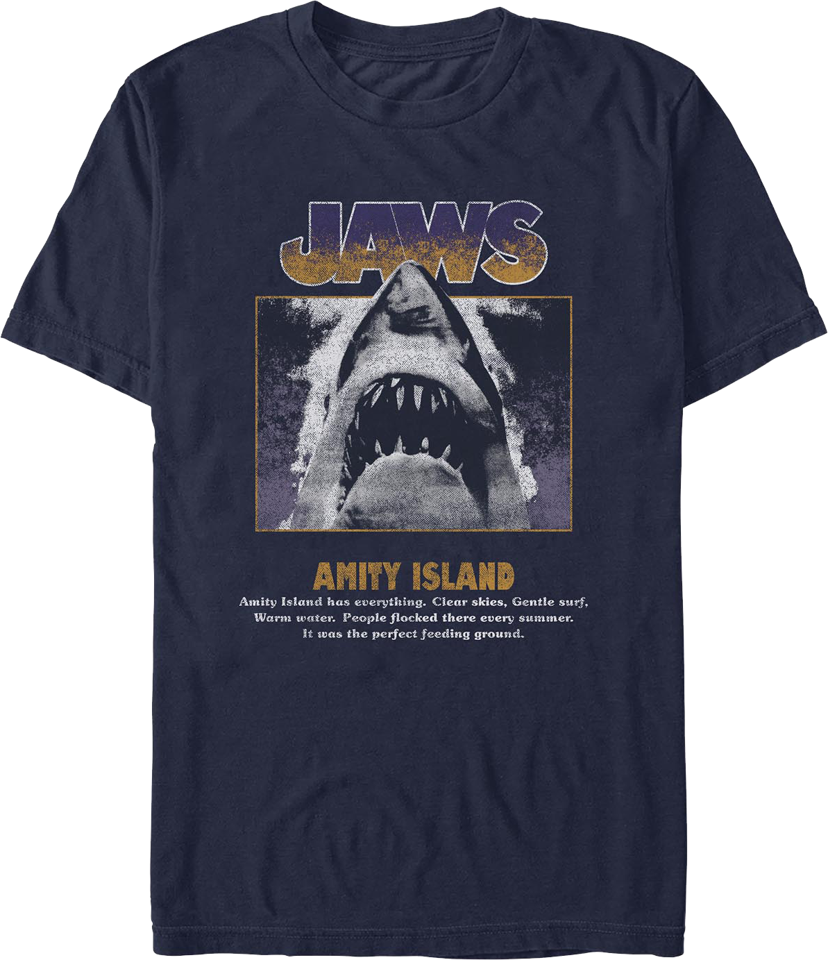 Amity Island Tagline Jaws T-Shirt product image 1