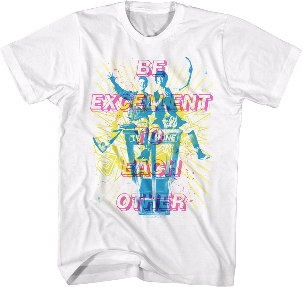Be Excellent To Each Other Bill & Ted's Adventure T-Shirt product image 1
