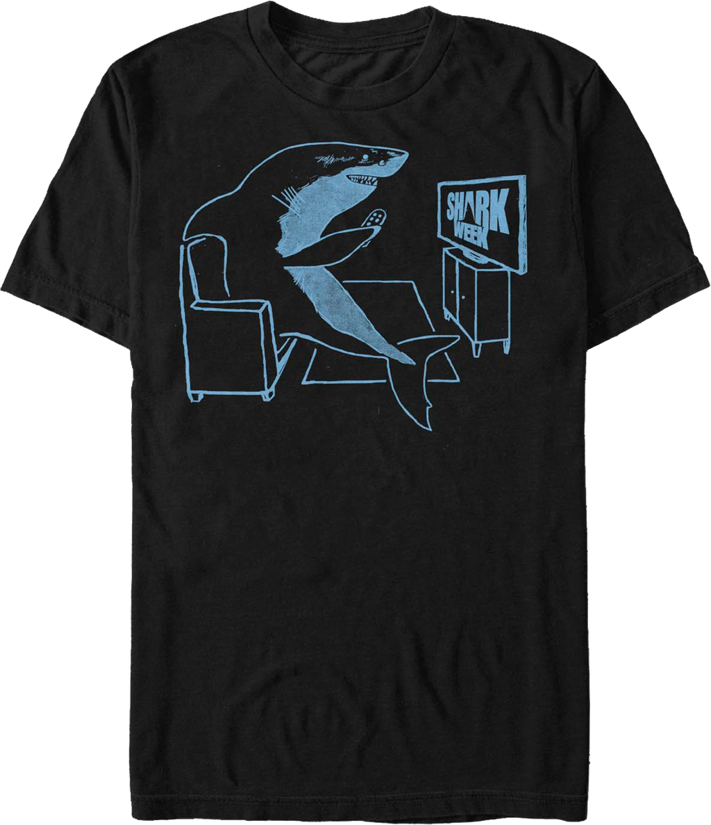 Black Watching Shark Week T-Shirt product image 1