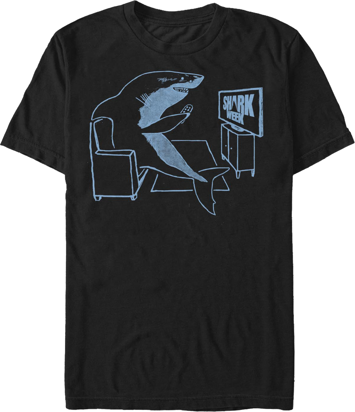 Black Watching Shark Week T-Shirt product image 1