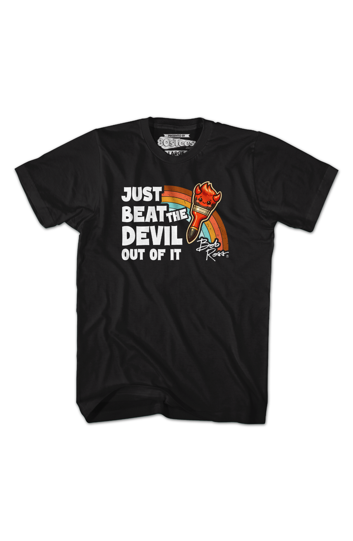 Just Beat The Devil Out Of It Bob Ross T-Shirt product image 2