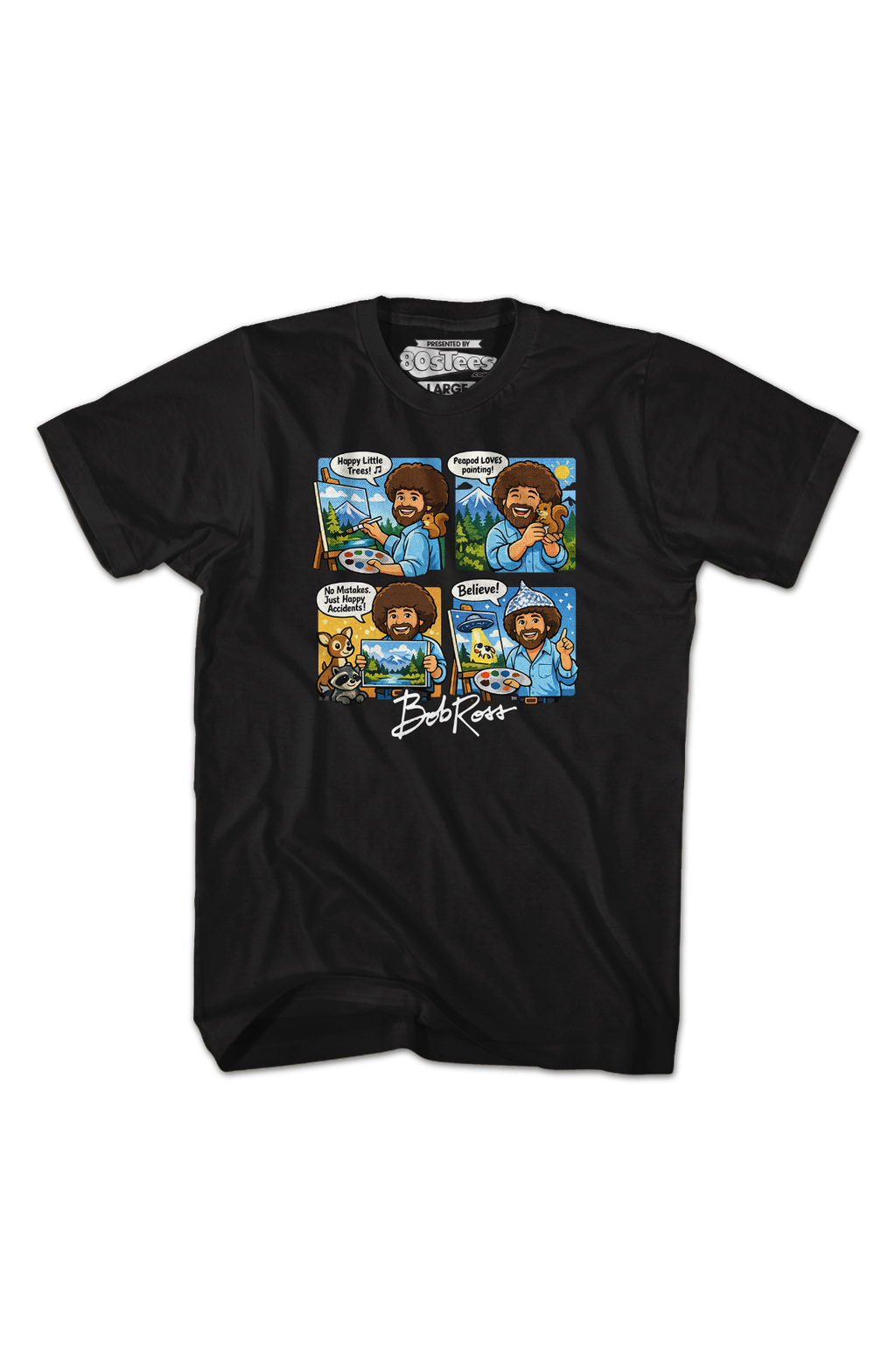 Four Squares Bob Ross T-Shirt product image 2