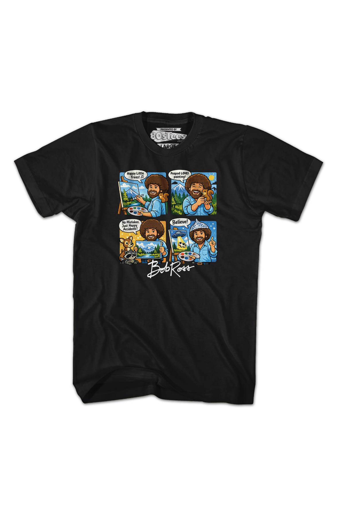 Four Squares Bob Ross T-Shirt product image 2