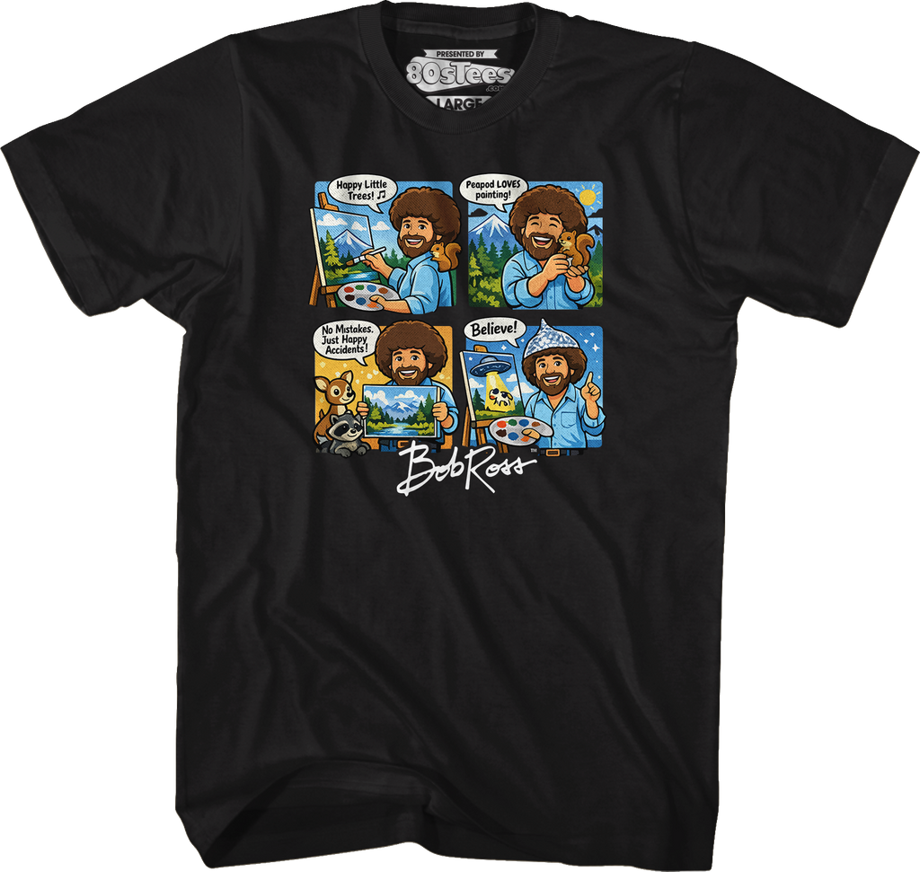 Four Squares Bob Ross T-Shirt product image 1