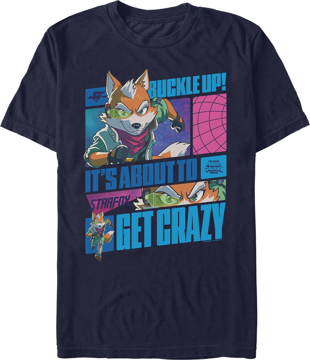 Buckle Up Super Mario Galaxy Movie Star Fox T-Shirt product image 1