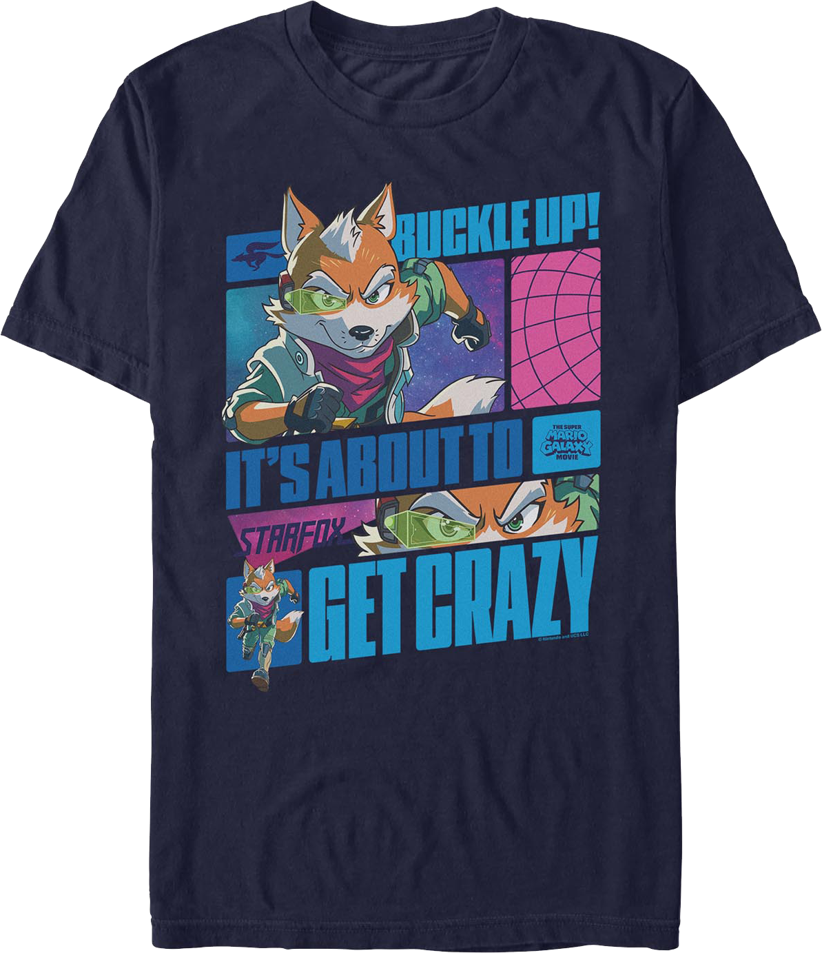 Buckle Up Super Mario Galaxy Movie Star Fox T-Shirt product image 1