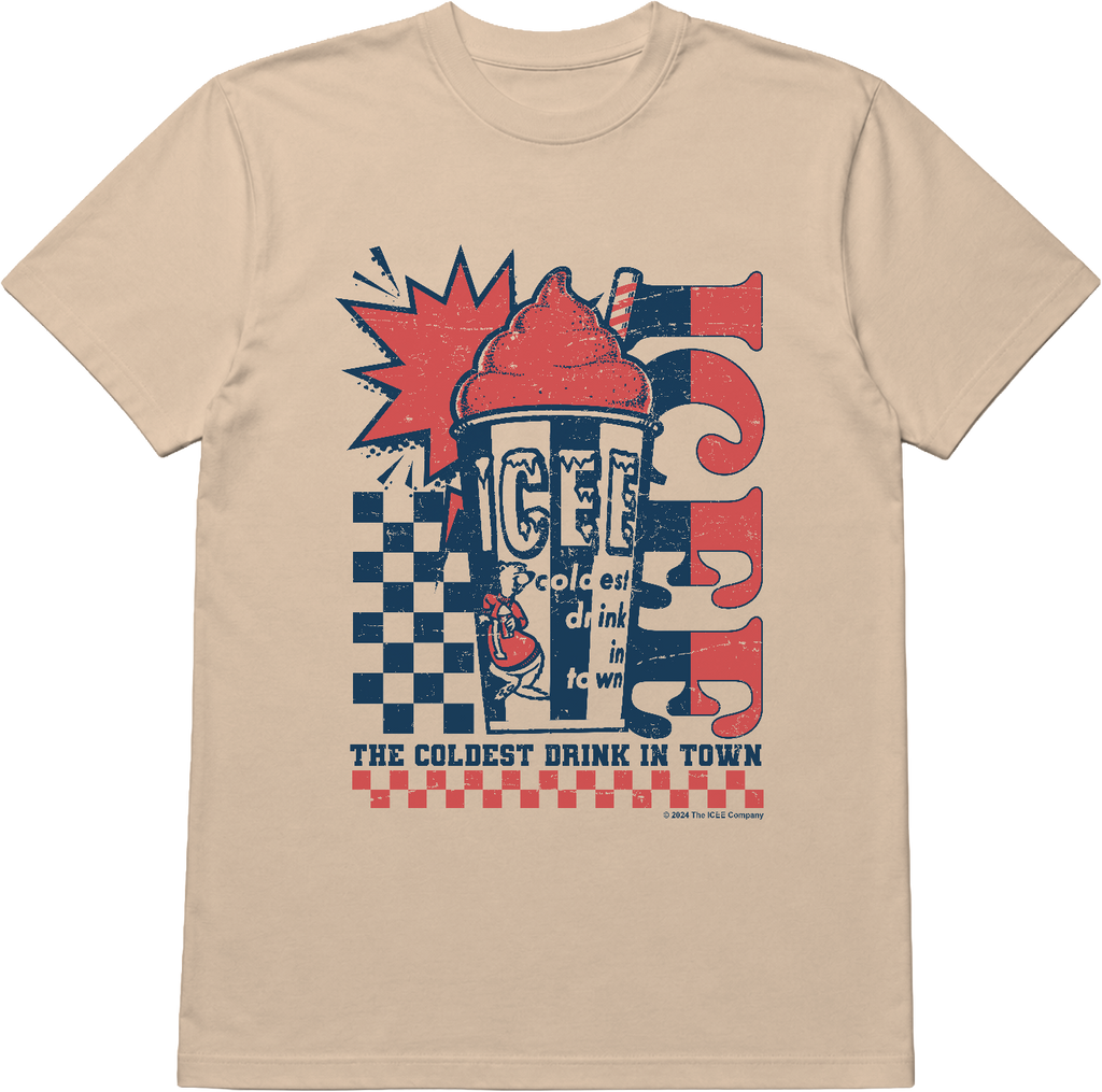 Checkerboard Coldest Drink In Town ICEE T-Shirt product image 1
