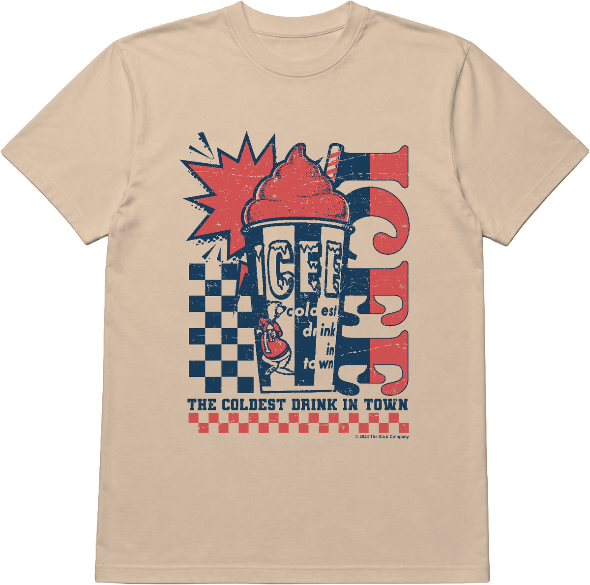 Checkerboard Coldest Drink In Town ICEE T-Shirt product image 1