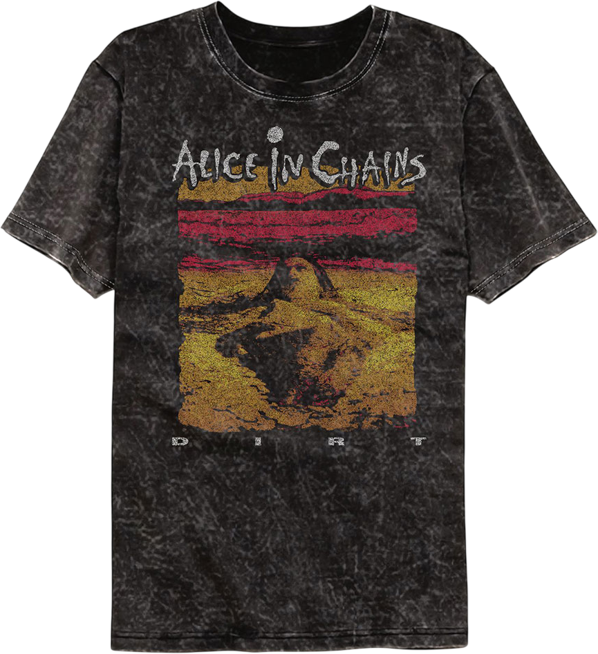 Dirt Cover Artwork Alice In Chains Mineral Wash T-Shirt product image 1