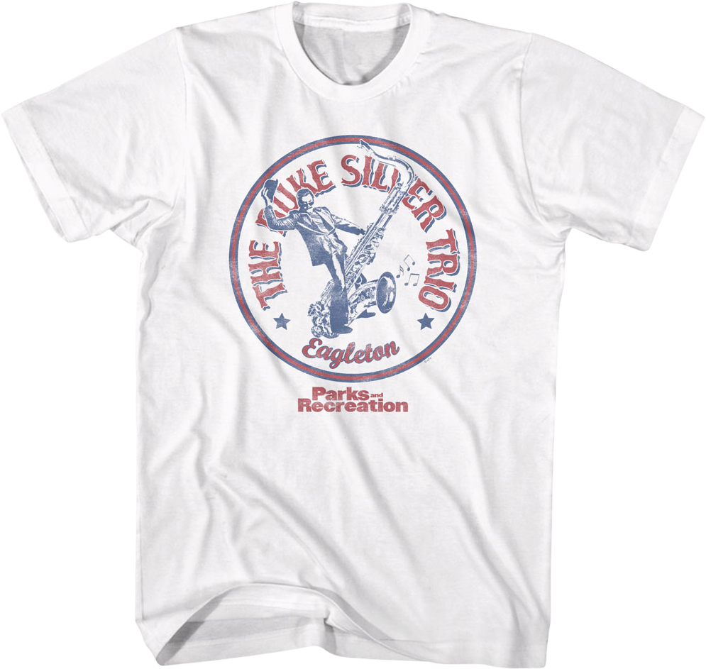 The Duke Silver Trio Logo Parks and Recreation T-Shirt product image 1