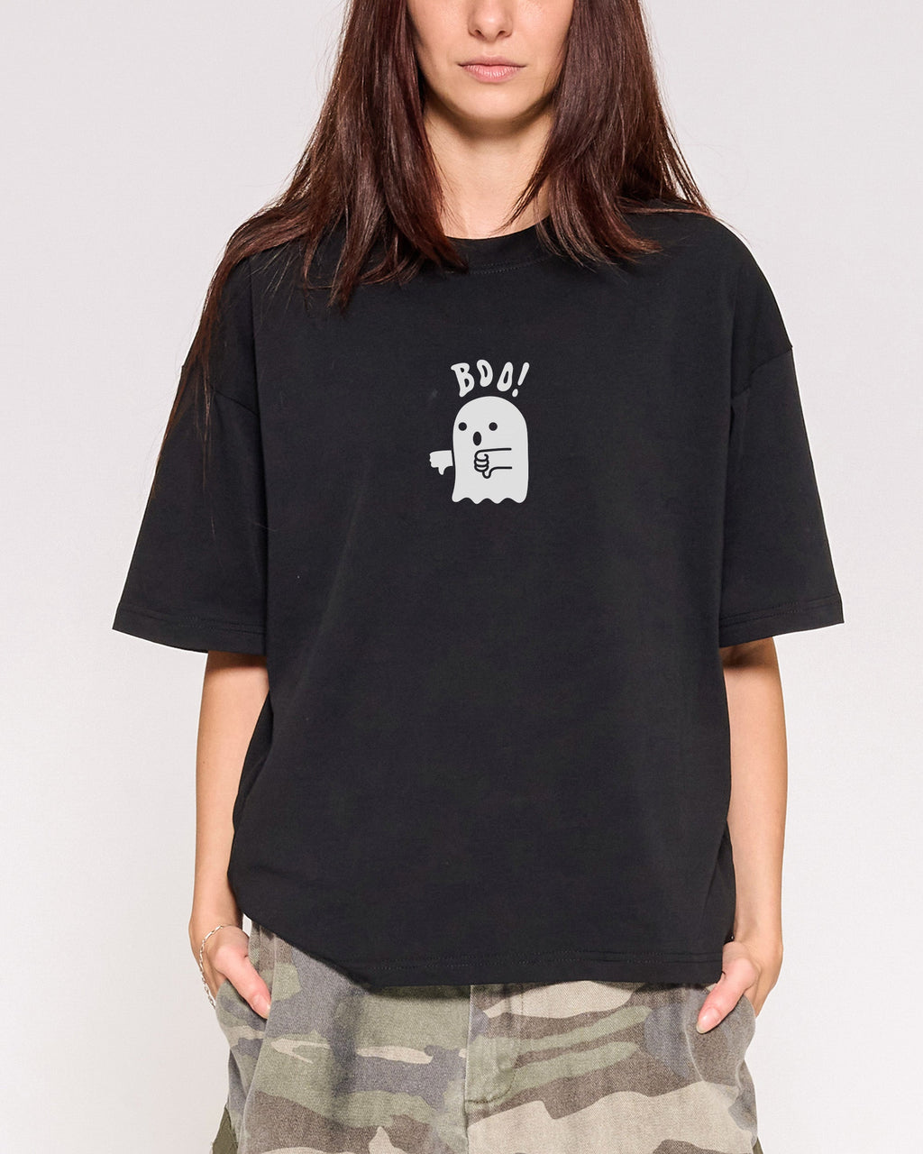 Boo Ghost Oversized Crop Tee product image 1