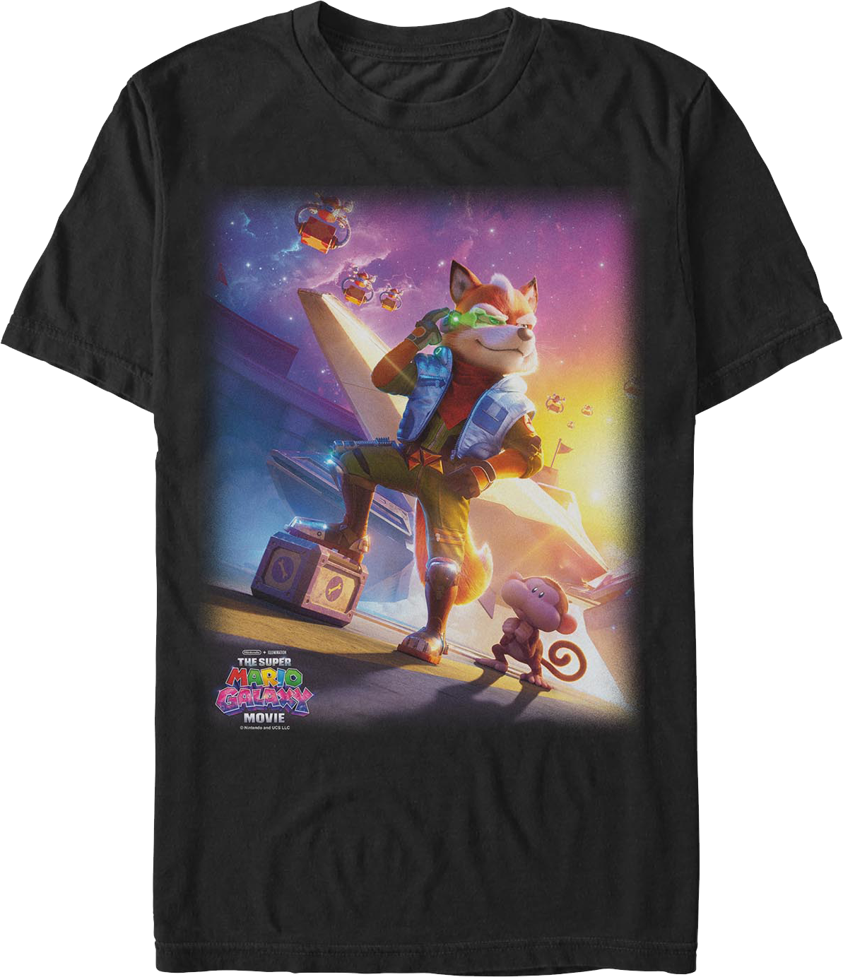 Fox McCloud Pose Super Mario Galaxy Movie Star T-Shirt product image 1