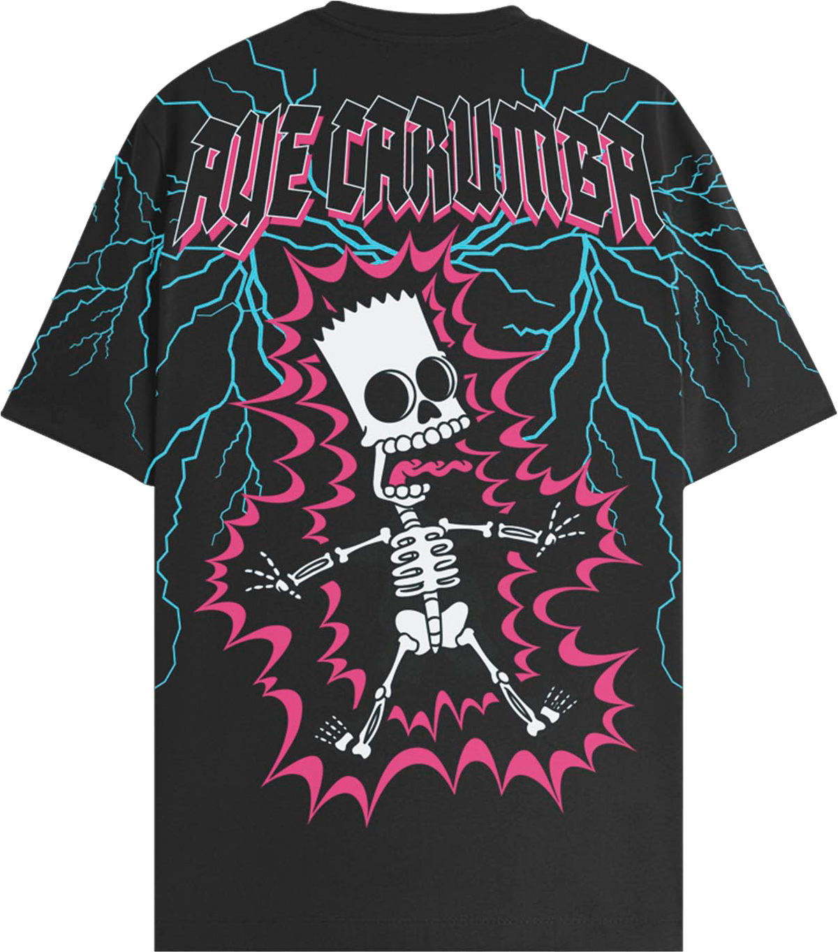 Front & Back Bart Skateboarding Cyber Sigilism Simpsons product image 3
