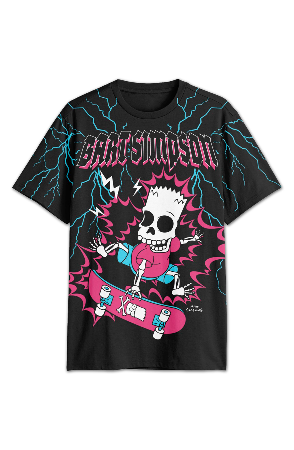 Front & Back Bart Skateboarding Cyber Sigilism Simpsons product image 2