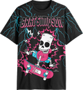 Front & Back Bart Skateboarding Cyber Sigilism Simpsons product image 1