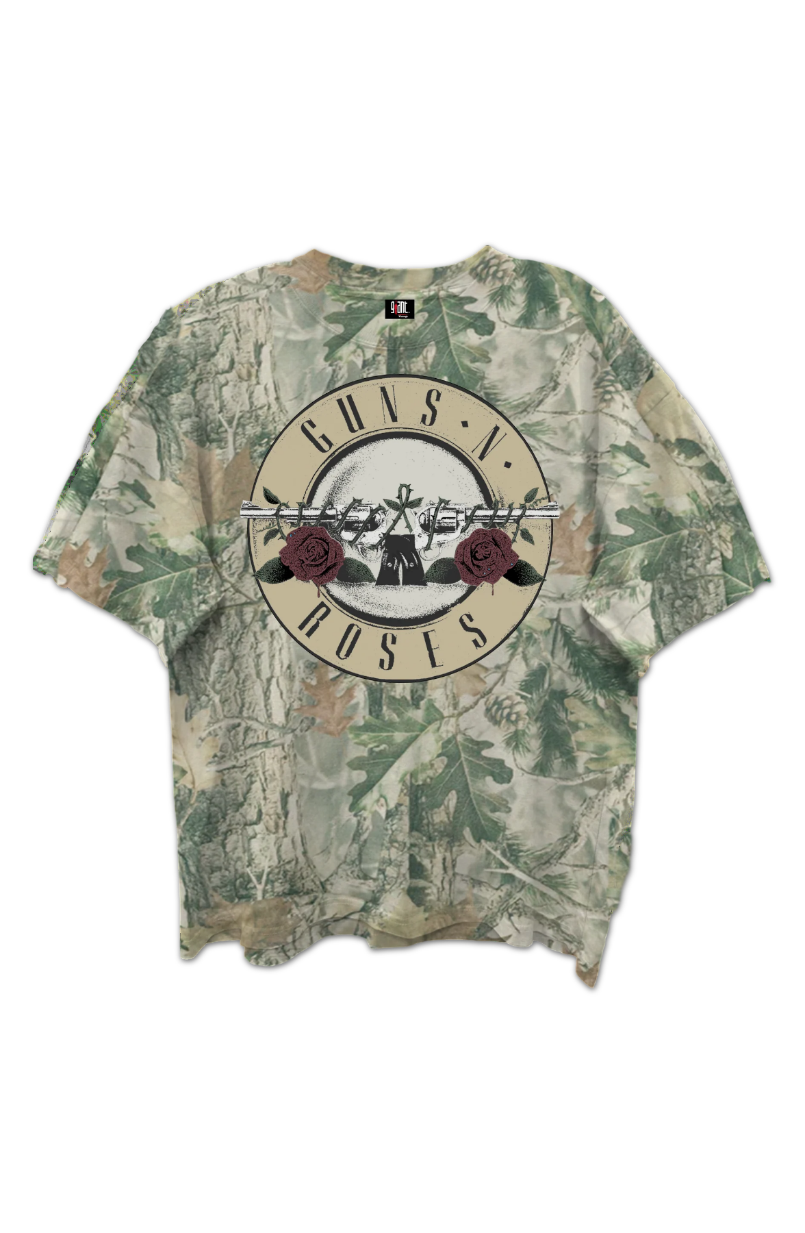 Front & Back Camouflage Logo Guns N' Roses Oversized T-Shirt product image 2