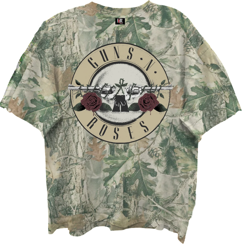 Front & Back Camouflage Logo Guns N' Roses Oversized T-Shirt product image 1