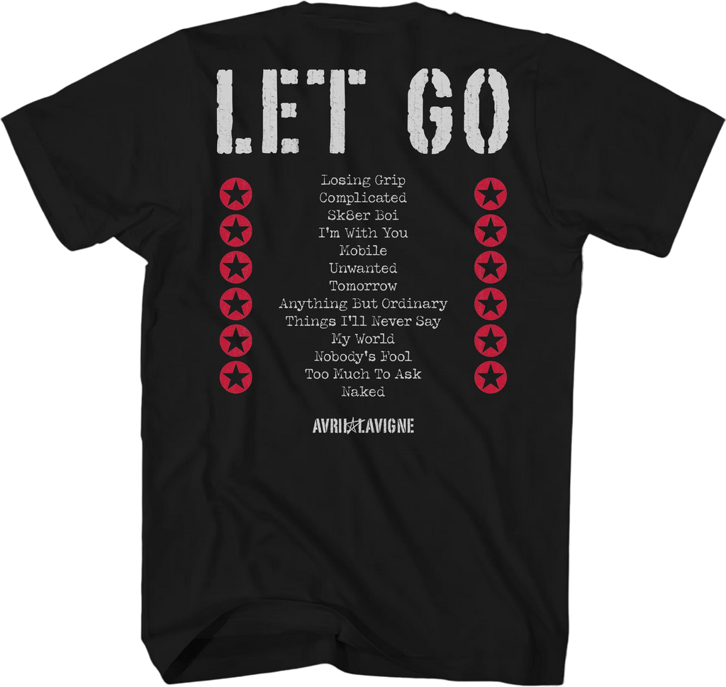 Front & Back Let Go Avril Lavigne T-Shirt product image 3