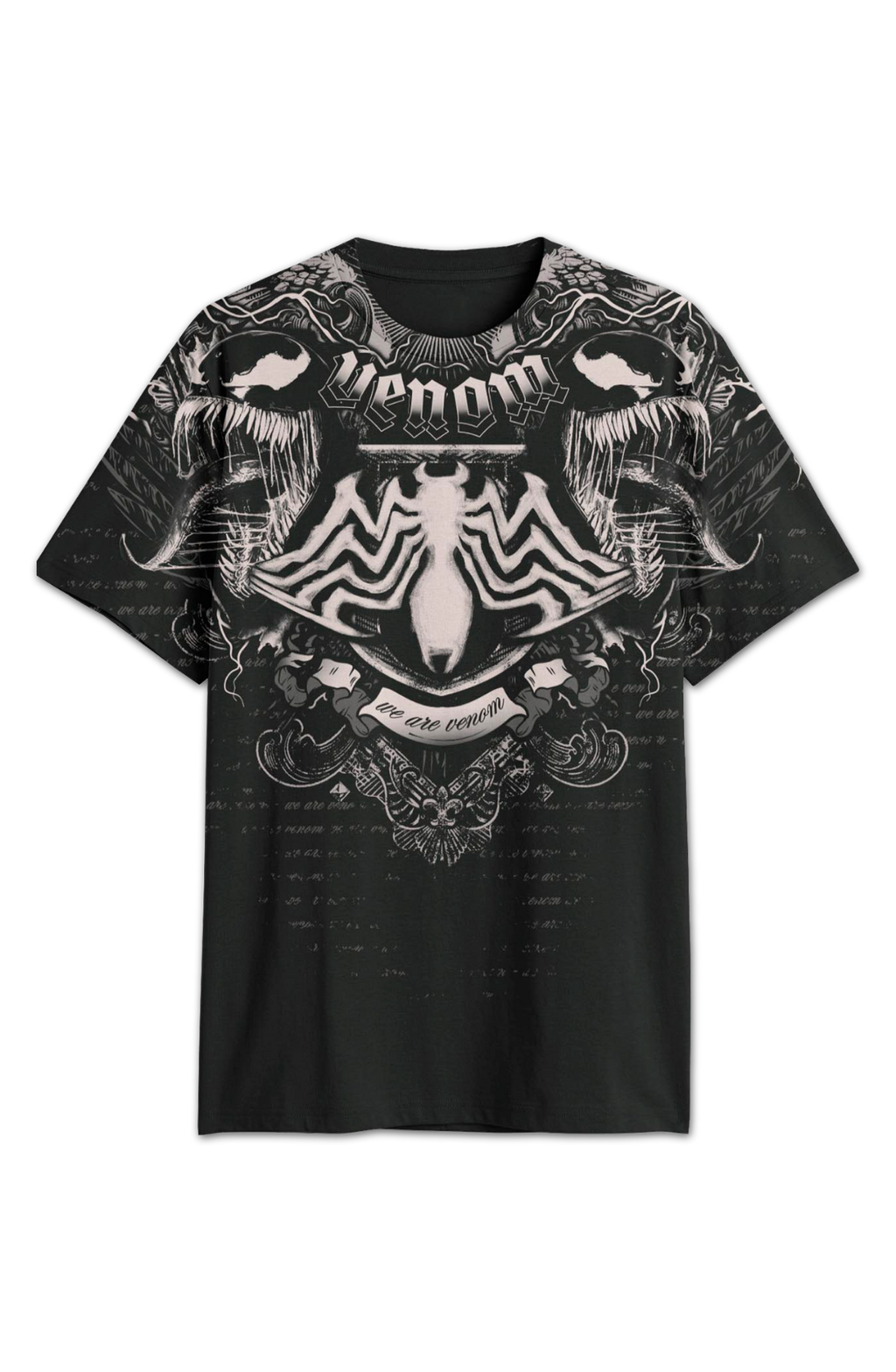 Front & Back Venom Cyber Sigilism Marvel Comics T-Shirt product image 2