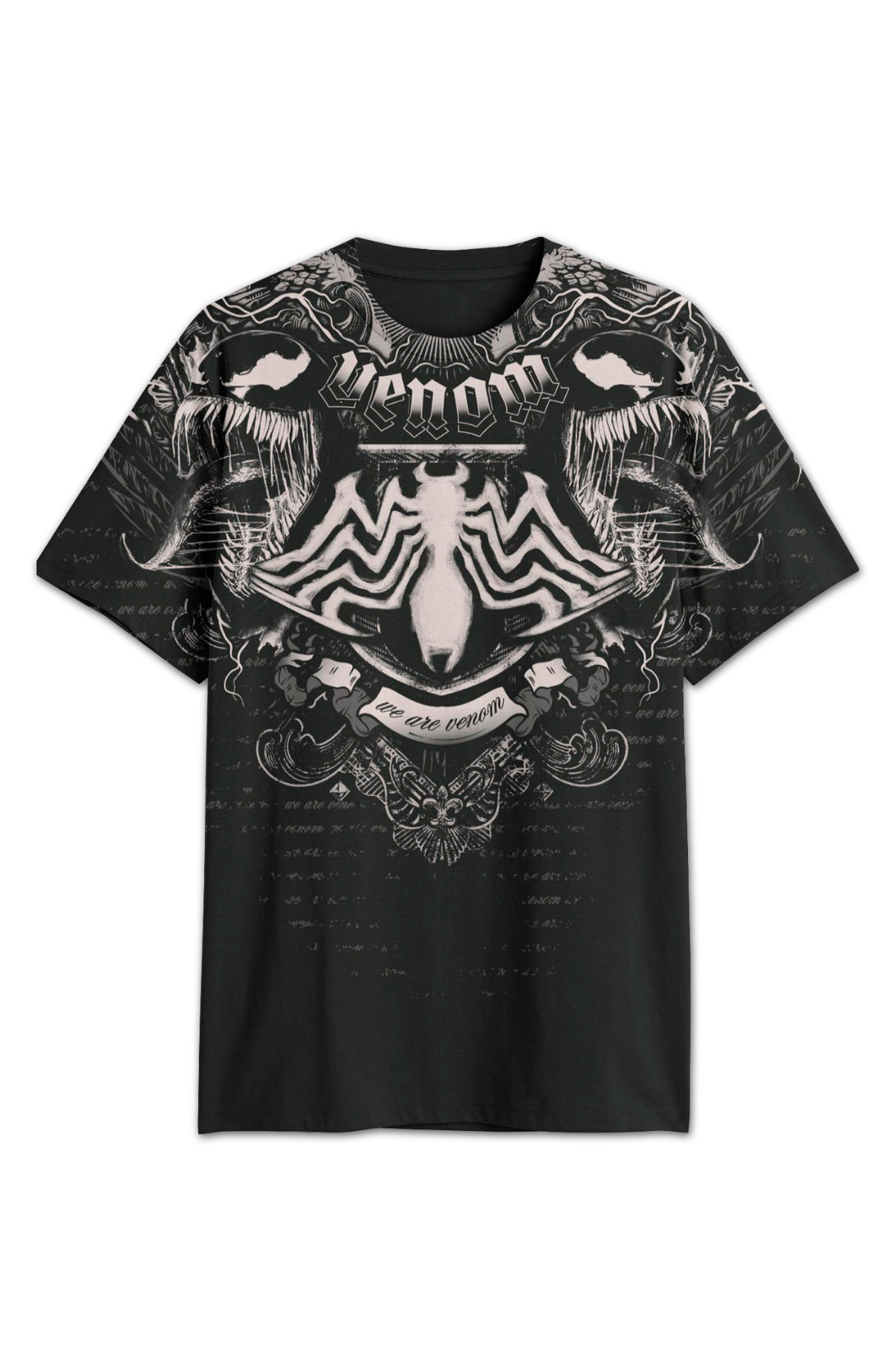 Front & Back Venom Cyber Sigilism Marvel Comics T-Shirt product image 2