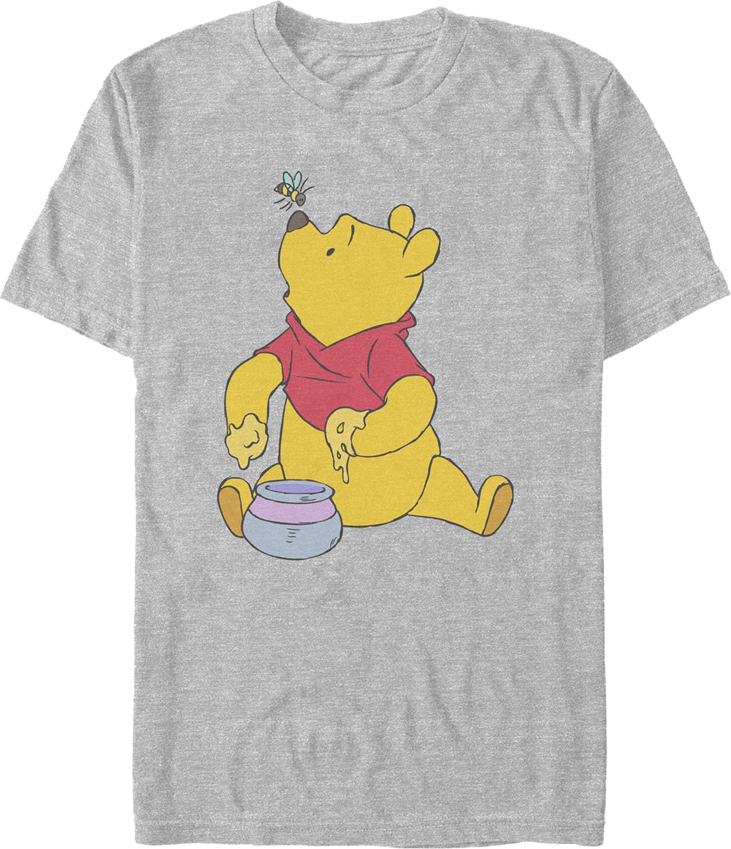 Gray Honey Bee Winnie The Pooh T-Shirt product image 1