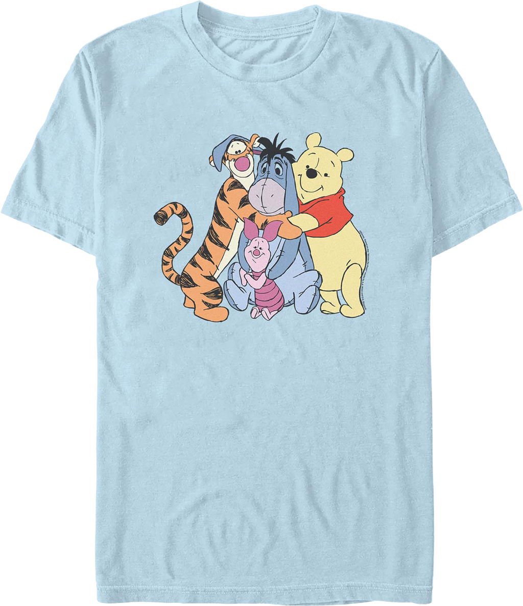 Blue Group Hug Winnie The Pooh T-Shirt product image 1
