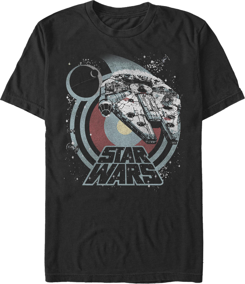 Hyperspace Millennium Falcon Star Wars T-Shirt product image 1