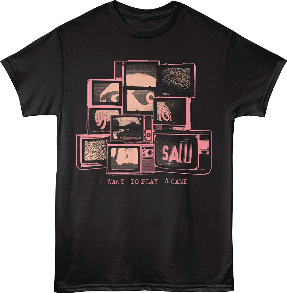 I Want To Play A Game Monitors Saw T-Shirt product image 1