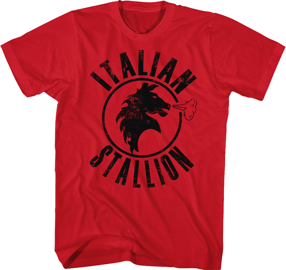 Red Italian Stallion Logo Rocky T-Shirt product image 1