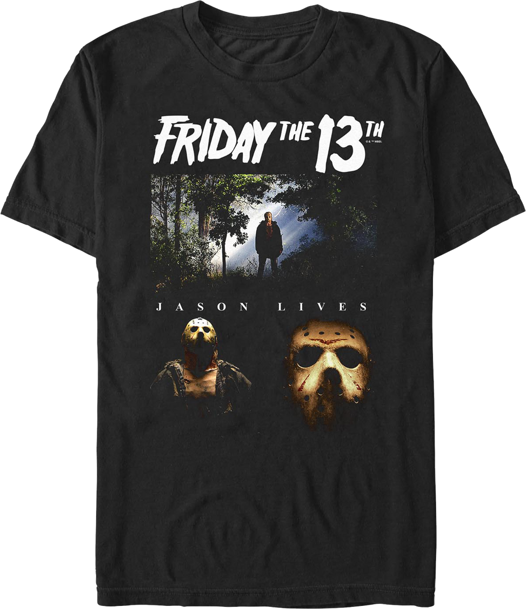 Jason Lives Collage Friday the 13th T-Shirt product image 1
