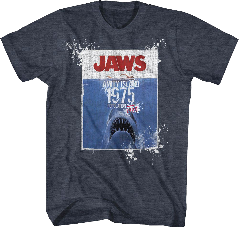 Amity Island Population Jaws T-Shirt product image 1