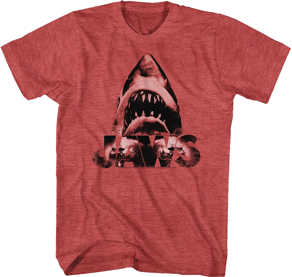 Red Shark Attack Jaws T-Shirt product image 1