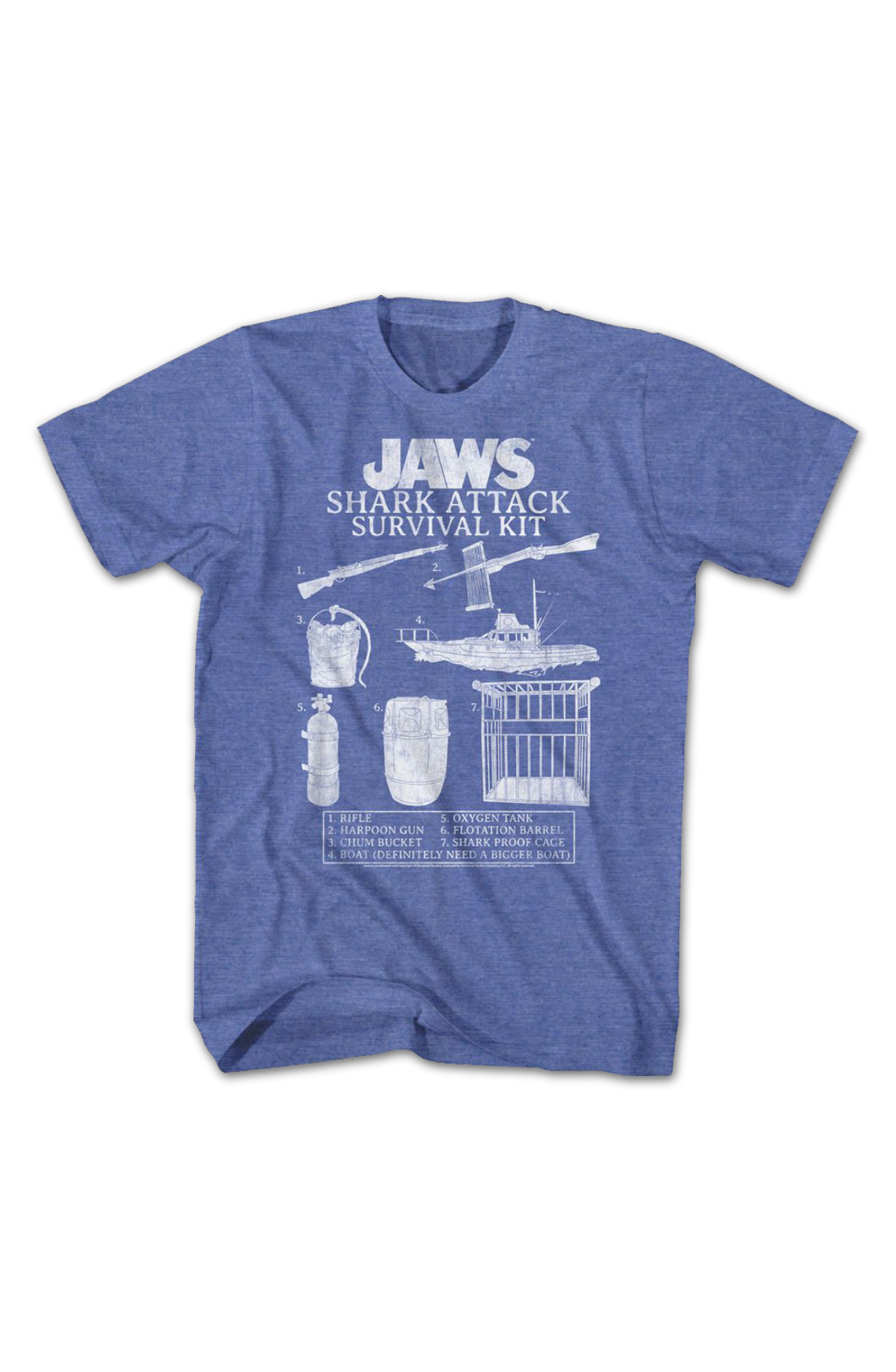 Vintage Shark Attack Survival Kit Jaws T-Shirt product image 2